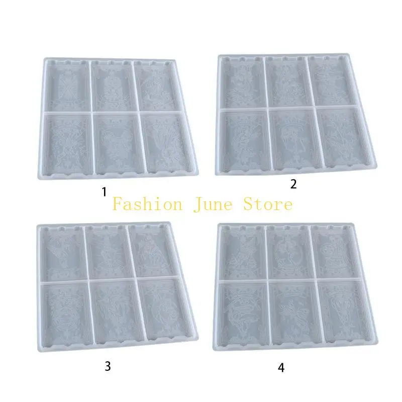 قوالب بطاقة N5KA Taluo 1pc/4pcs قوالب السيليكون لألعاب Diy Taluo Games Resin المجوهر