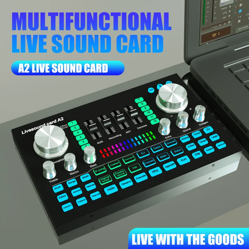 Professional USB Recording Sound Card External Smart OTG Audio Interface For Phone Tablet New Technology For Live Shows