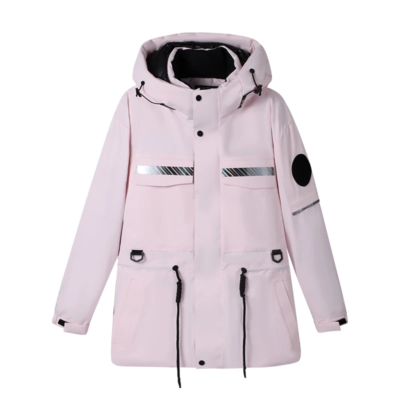 Elena Store Men White High Duck Parka Down Winter Warm  High Quality Thick Puffer Stand Thick Hat Fashion Jacket