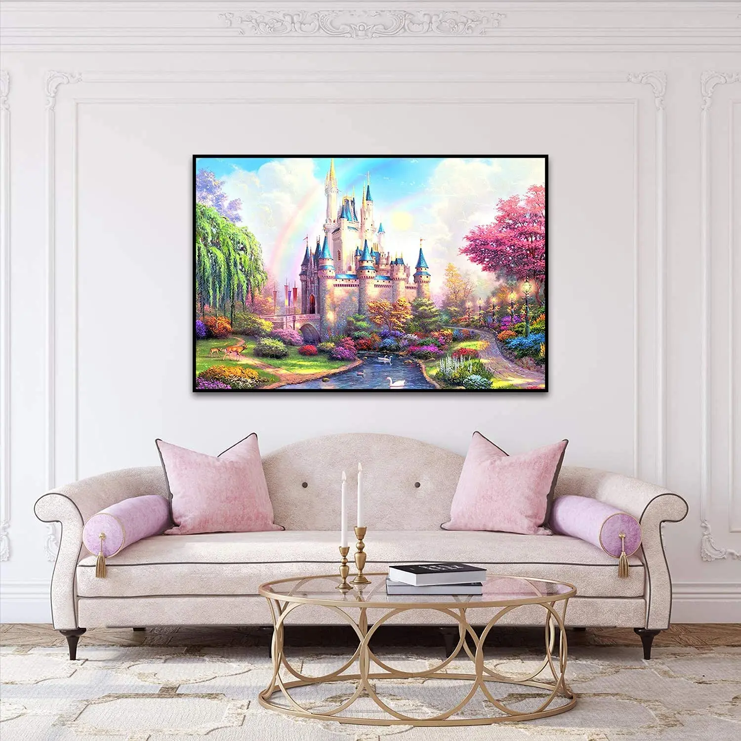 2022 New Collection 5D DIY AB Diamond Painting Fairy Tale Castle Full Square/Round Drill Diamond Dots Embroidery Art Home Decor