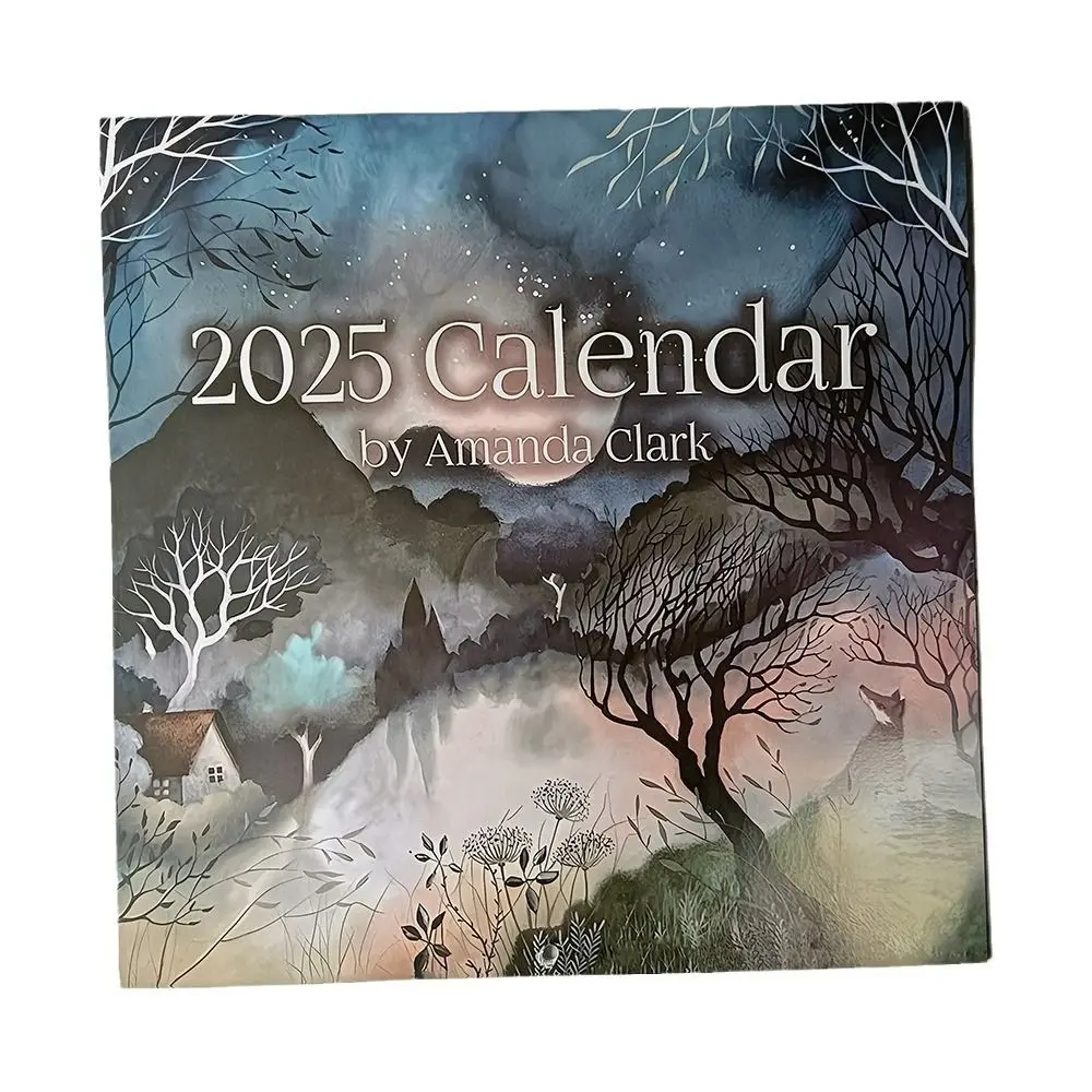 Daily Weekly Monthly Planner 2025 Calendar Hangable Forest Fairy Tale Desktop Calendar Paper Home Ornaments