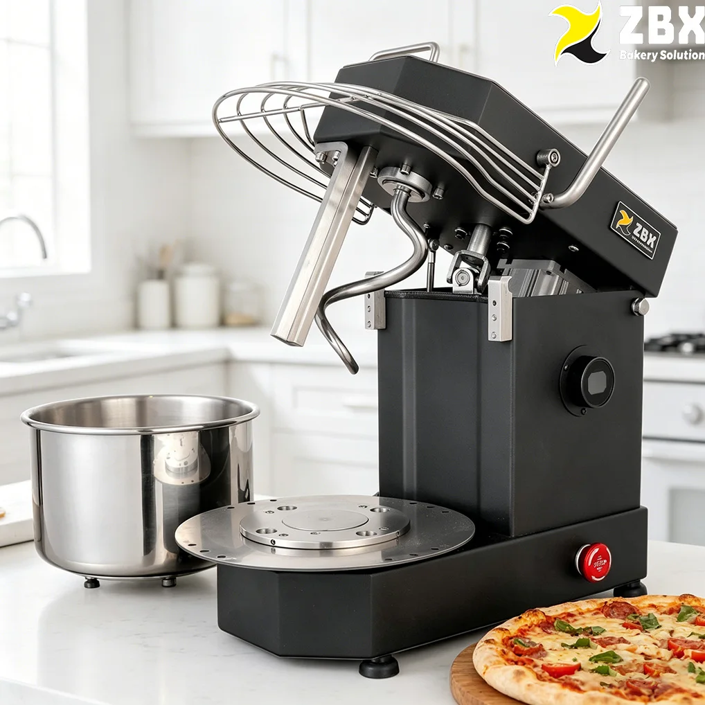 ZBX 7L 3kg  Home Use Bakery Small Black Removable Bowl Dough Mixer