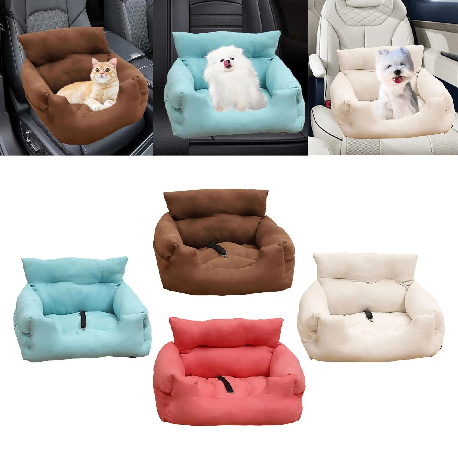 Dog Car Seat, Dog Booster Car Seat, Travel Bed Portable Protection Hammock Soft