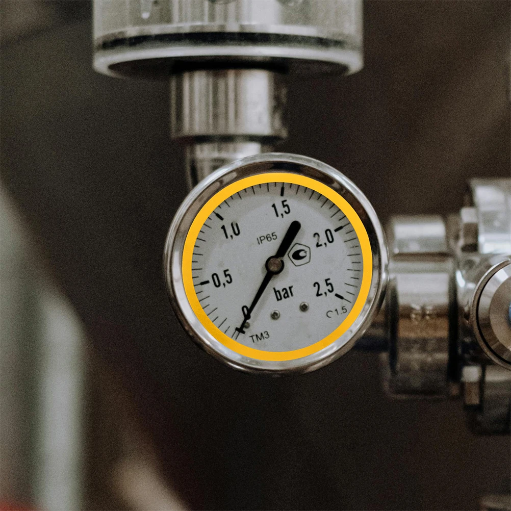 

Pressure Gauge Identification Stickers Waterproof Reflective Safety Warning Circles Adhesive Decals High Definition for Air