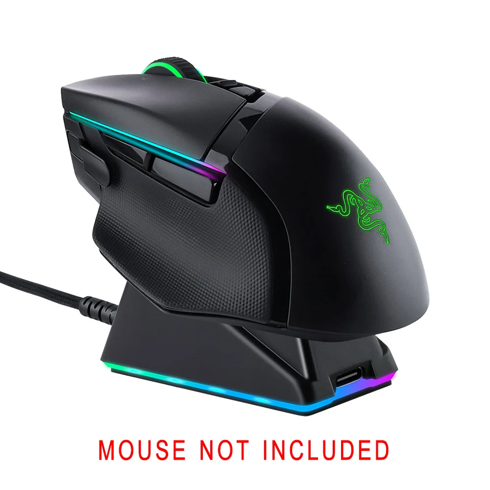 Chroma RGB Charging Dock for Raz.er Wireless Mouse DeathAdder V2 Pro,Naga Pro,Viper Ultimate,and Basilisk Ultimate Mouse