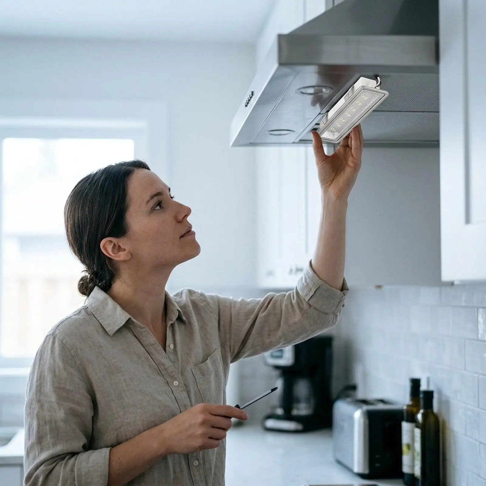 Range Hood Light LED Cold Light 12V 1.5W Rectangle Compact Cooker Lamp Plastic PP Durable Bright for Range Hood for Kitchen