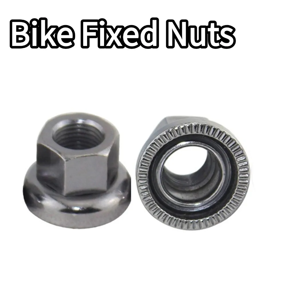 1Pair Mountain Bike Track Hub Axle Nut Fixed Gear For Bolt Screw Fastener Washer M10 Front Rear Screws Practical Cycling Parts