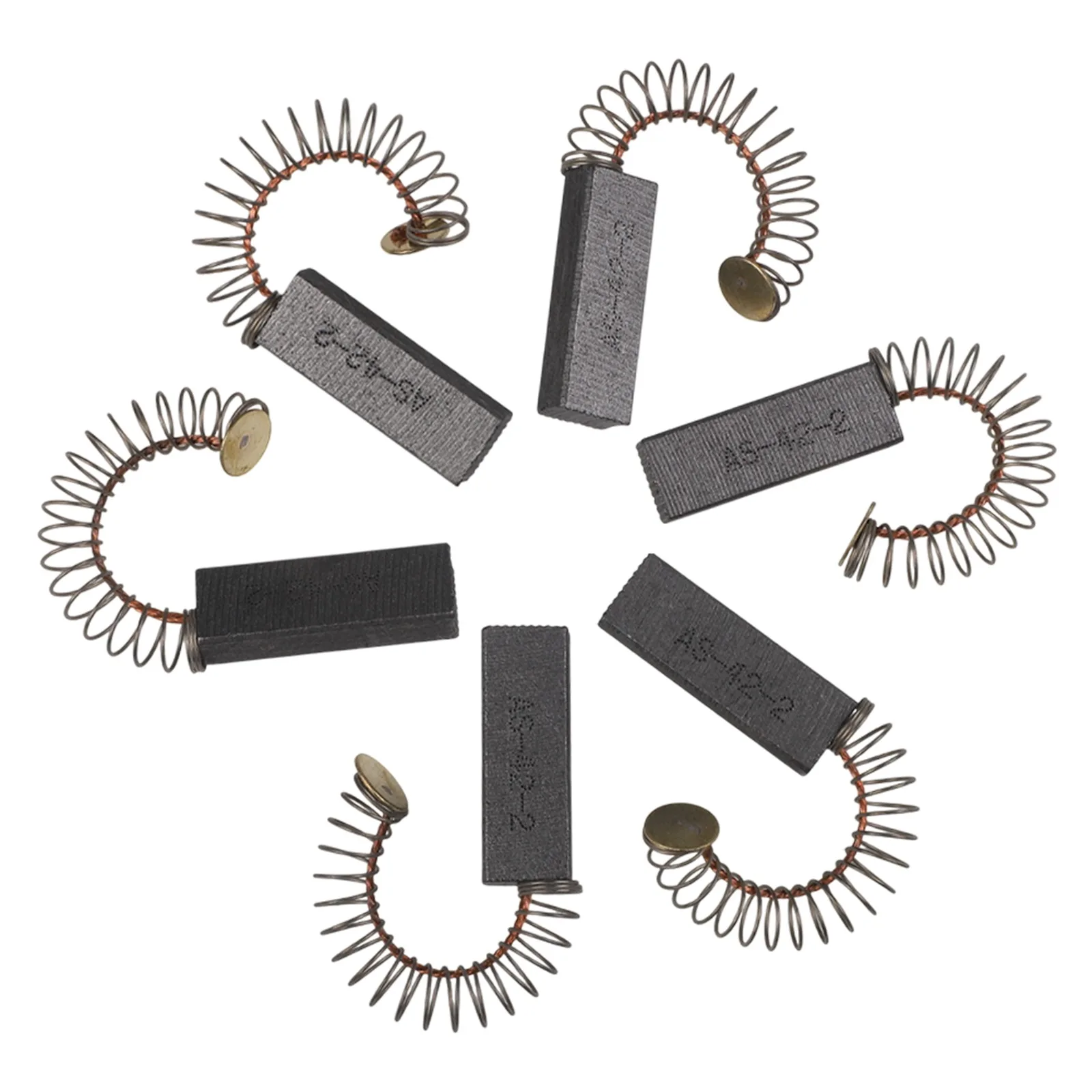 

Practical New Carbon Brushes Bushing Repair Parts 6pcs Accessories Assemblies Black And Gold For Electric Motor