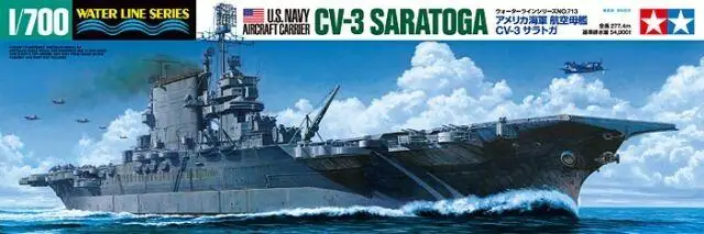 Tamiya 31713 1/700 Model Kit WWII U.S Navy Aircraft Carrier USS Saratoga CV-3 Model Building