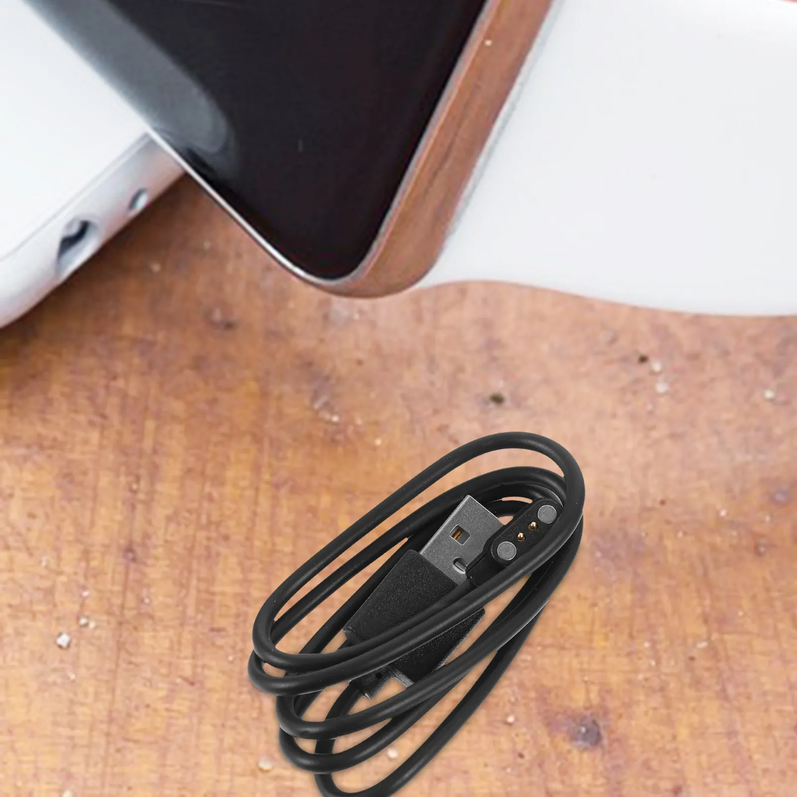 2Pcs Smartwatch Charger Magnetic 2 Pin USB Charging Cable Fast Charge Replacement Cable for Various Smart Watches Portable