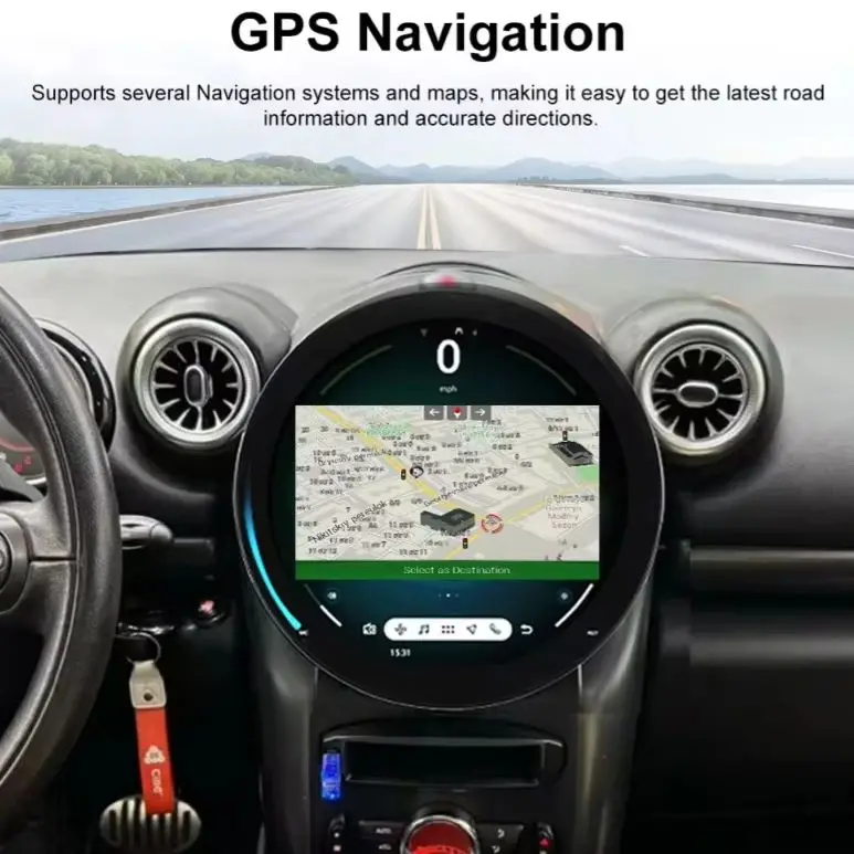 Android 15 Auto CarPlay NEW For BMW Mini Cooper R56 R60 2006-2016 Car Radio GPS Navigation Stereo Multimedia Player 4G Head Unit