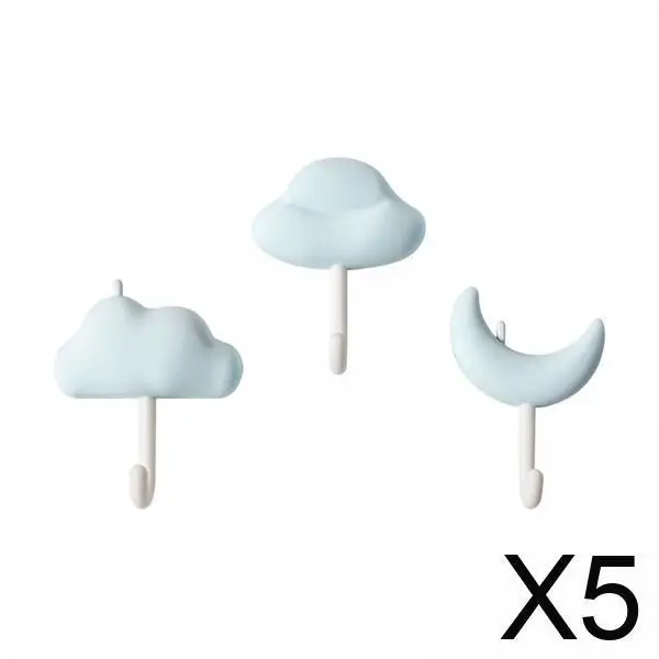 Adhesive Hooks Wall Mounted Seamless Robe Holder ABS Eco Friendly Stick on for Home Living Room Coat