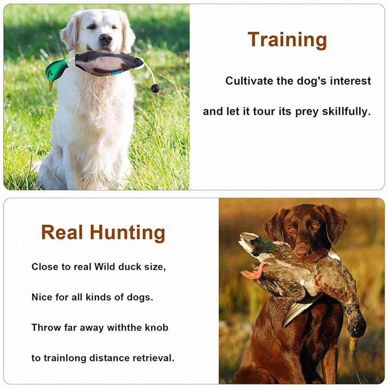 

【Flash Sale】2X Duck Dummy Bumper Mimics Dead Duck Bumper Toy For Training Puppies Or Adult Hunting Dogs