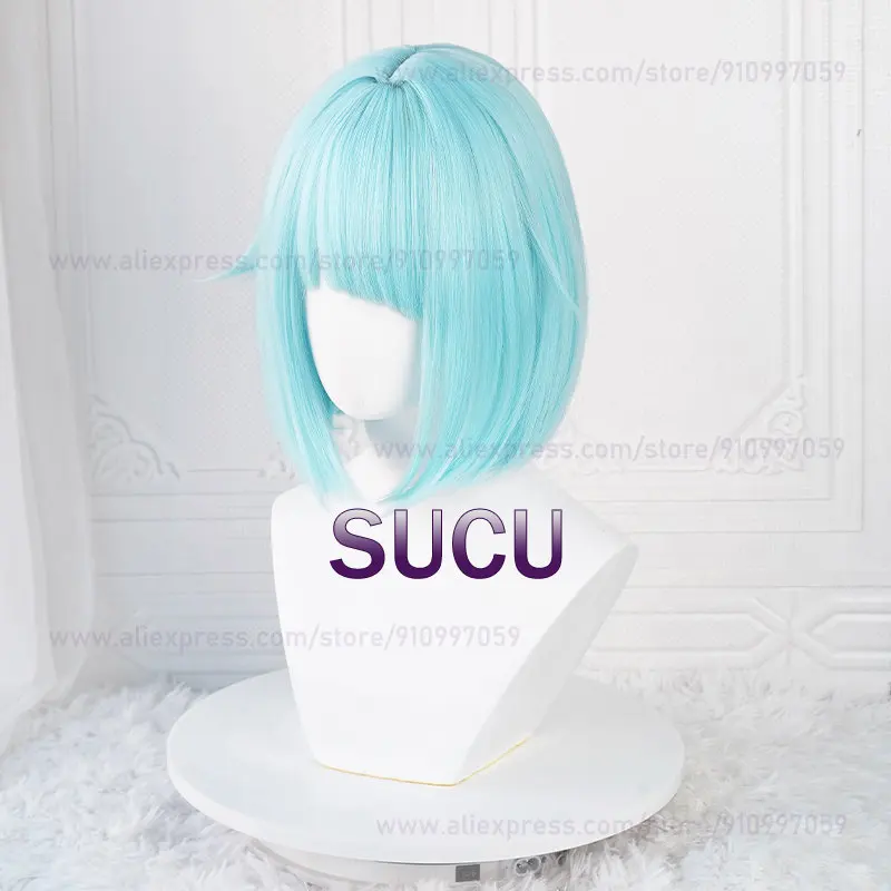 Game ES Shino Hajime Cosplay Wig 40cm Heat Resistant Synthetic Hair Halloween Christmas Party Anime Wigs