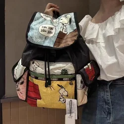 Peanuts Snoopy Cartoon Animation Creative Fashion Fashion New Large Capacity Lightweight Carrying Shoulder Travel Photo Bag Gift