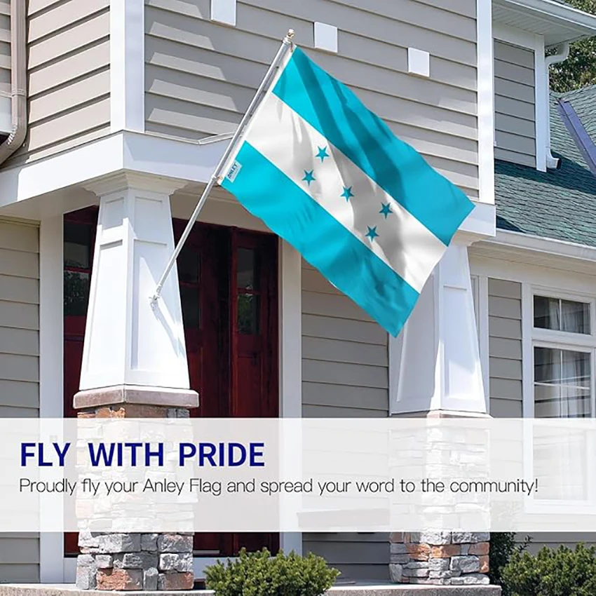 5x3 Ft Honduras Flag Vivid Color and Fade proof Canvas Header and Double Stitched Honduran Flags Polyester with Brass Grommets