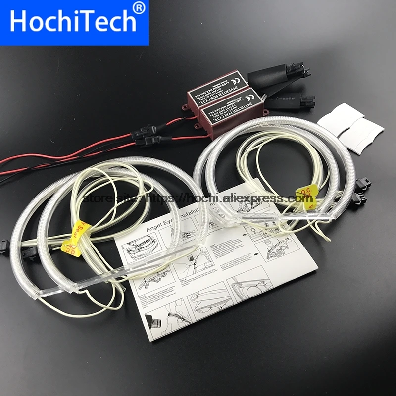 

HochiTech for BMW E46 NON PROJECT Coupe Sedan WHITE 6000K CCFL Headlight Angel Demon Eyes Kit Angel Eyes Light