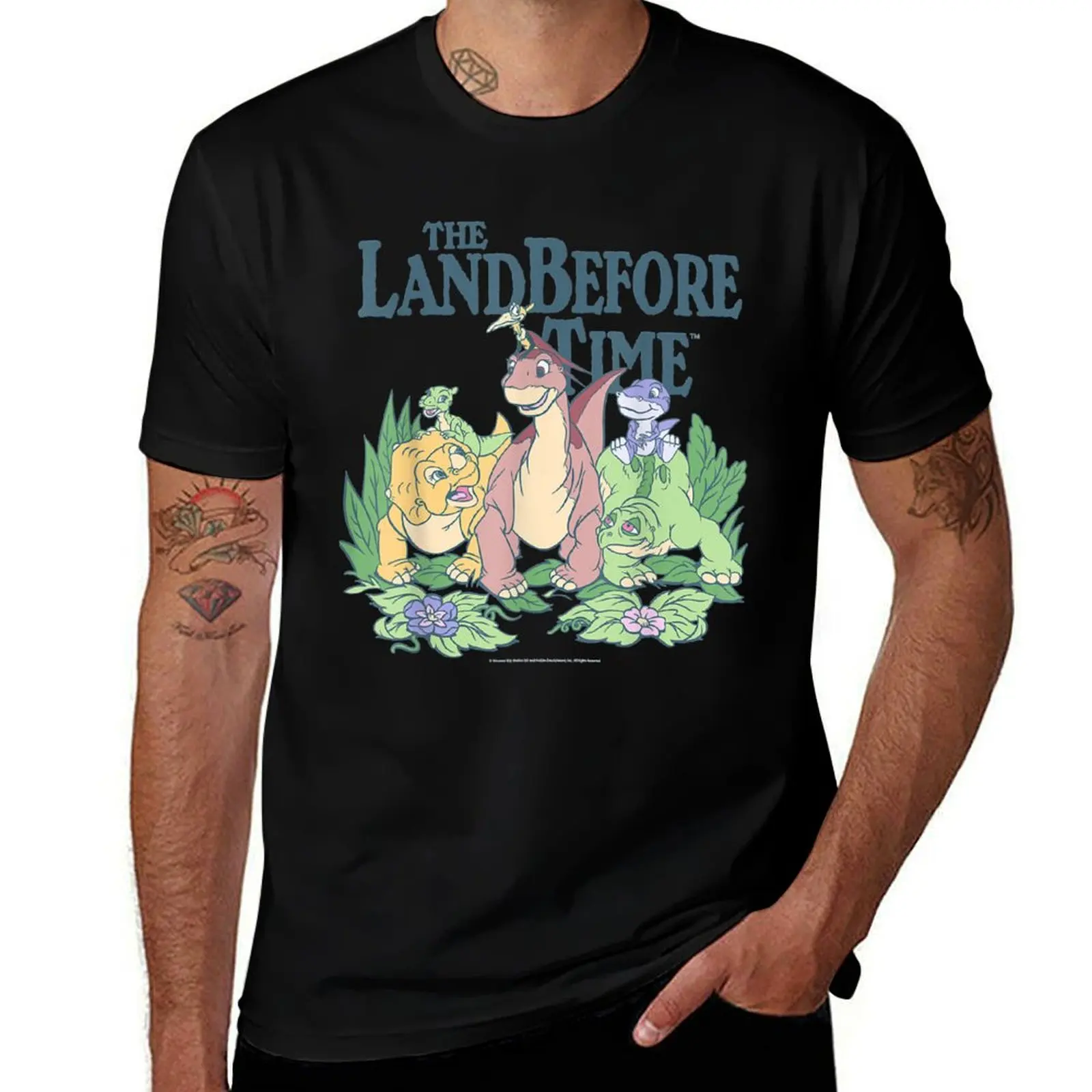 

Land Before Time Pastel Dinosaur Friends Classic T-Shirt Basic Simple Casual Short Sleeve Tee