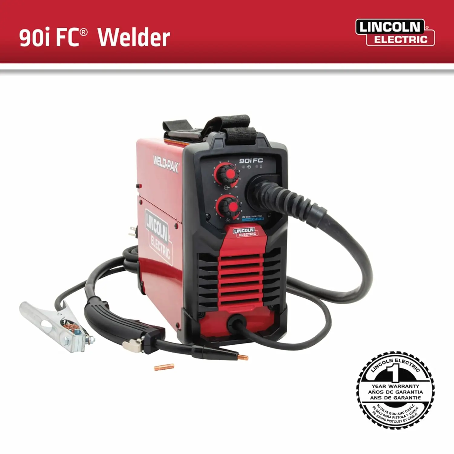 ^For 90i FC Flux Core Wire Feed Weld-PAK Welder, 120V Welding Machine, Portable w/Shoulder Strap, Protective Metal Case, Best
