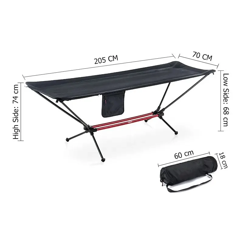 Hammock Ultralight Portable Travel Camping Cot Aluminium Alloy Travel Bed Outdoor Folding Bed Single Portable Folding
