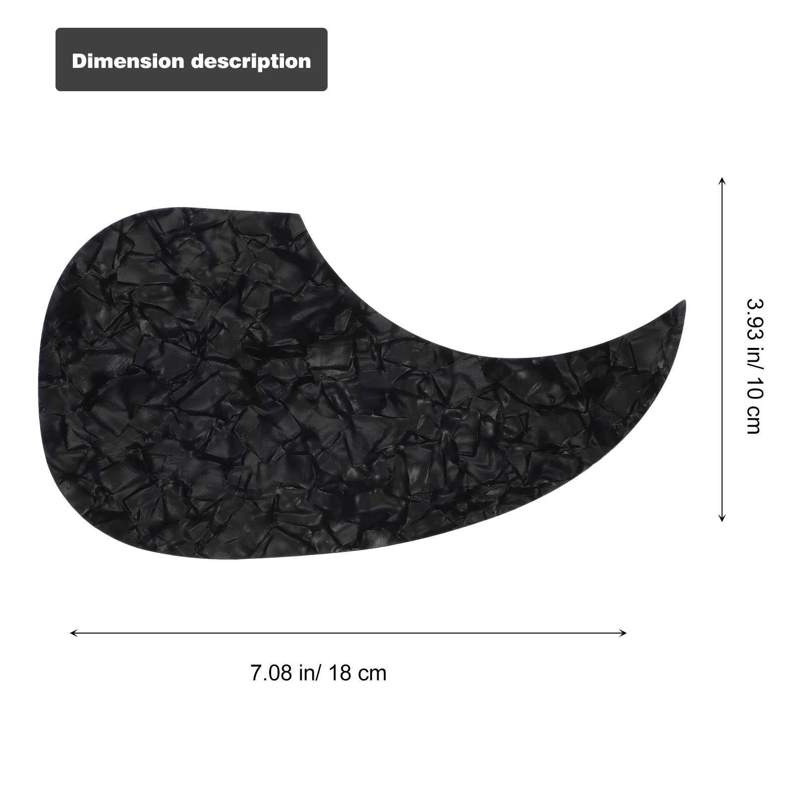 

1pc Guitar Pickguard 40/41 Inch Acoustic Guitar Pick Guard Pvc Anti-Scratch Plate Self-Adhesive Protective Accessory