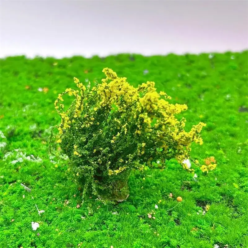 8 個 DIY マニュアルミニチュアシミュレーションモデル低木花クラスター植物花緑化シーン軍事フィールド素材花