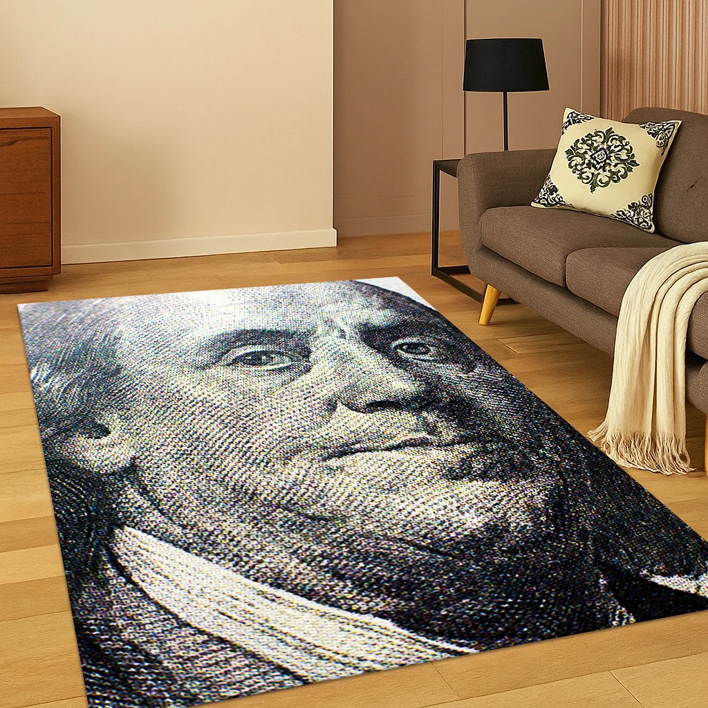 3D Us Dollar Euro Pound Money Illusion Carpet Rug for Living Room Sofa Home Bedroom Kitchen Doormat Decor,Playroom Non-slip Mat