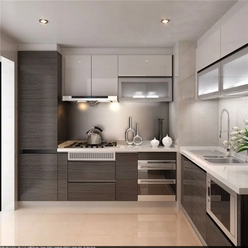 Modern Kitchen Designs Cabinets Solid Wood Complete Kitchen Cuisine and Other L Shape Kitchen Furniture Units Sets