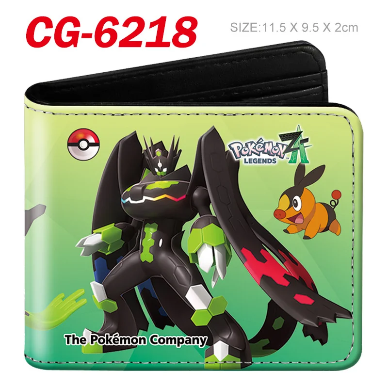 Gengar Coin Purse Fashion PU Leather Short Folding Wallet Cartoon Student Portable Key Card Holder Wallets Storage Bag Kids Gift