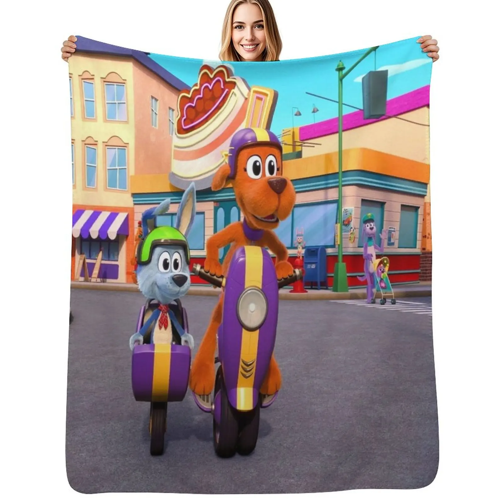 

go dog go gift for fans go dog characters Throw Blanket Sleeping Bag Comforter Blankets