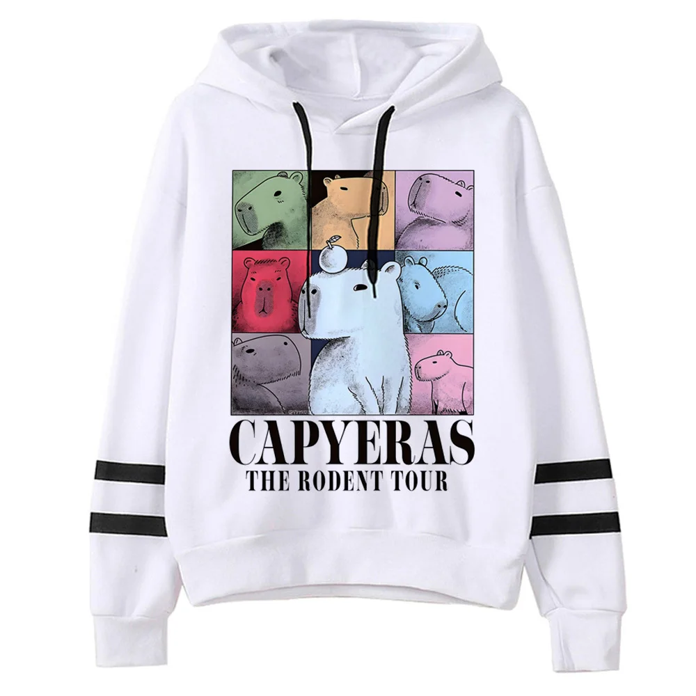 Capybara hoodie printed design patterned kawaii youthful comic harajuku female pullover trendy youthful Japanese athleisure