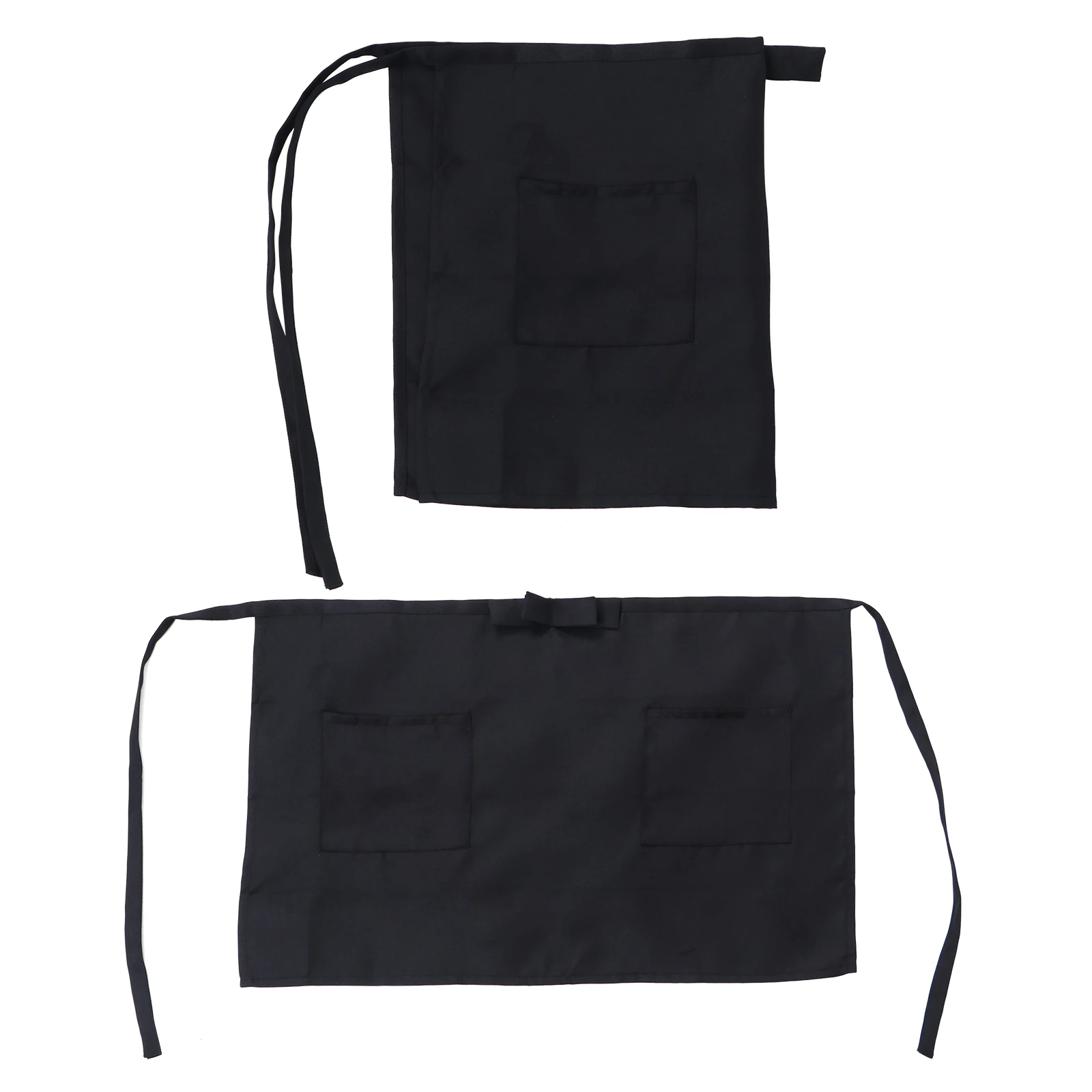 

2Pcs Apron Random Kitchen Cooking Work Polyester Serving Waiter Pockets Unisex Adjustable Fits Sizes Phone