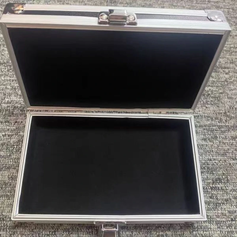 Caja de aluminio para instrumentos portátil, joyero resistente a caídas de tamaño pequeño, estuche rígido de aleación de aluminio, almacenamiento de