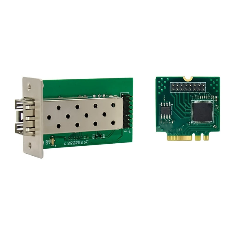 M.2 A E Key to 1 Port SFP Network Card 10/100/1000Mbps Gigabit Ethernet NIC Network Card Single Fiber Port I210AS
