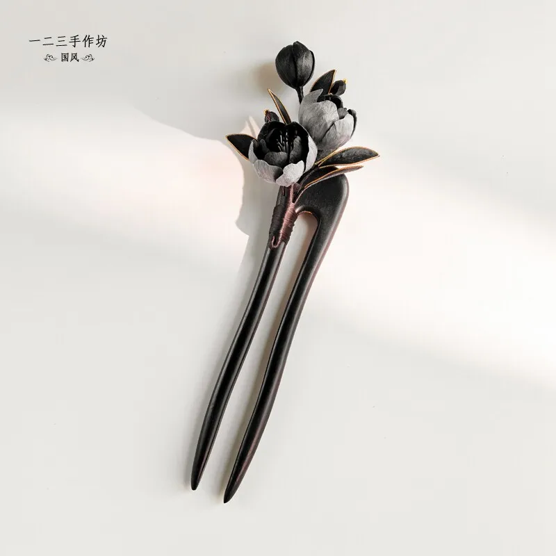 original-qingmoli-intangible-heritage-velvet-u-hairpin-chinese-style-bun-hair-accessory-for-women