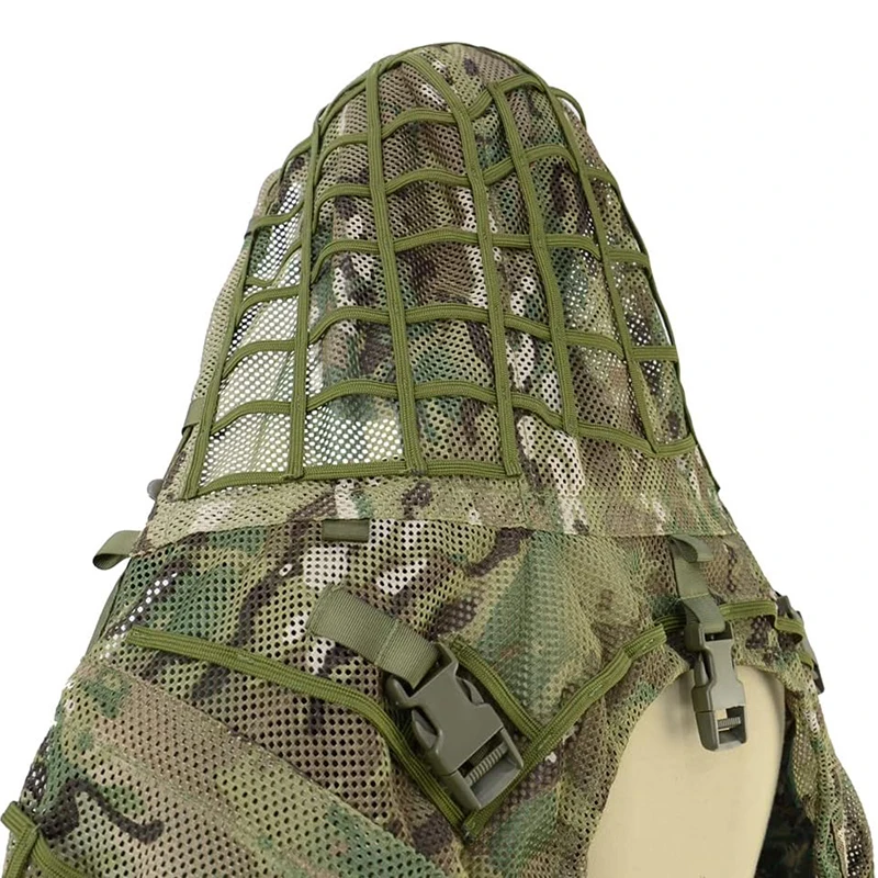 Ghillie-Anzug, taktischer Scharfschützmantel, Viper-Kappen, Jagdmantel, Material und Farbe optional, Tarnkleidung für Airsoft-Paintball – Detail 24