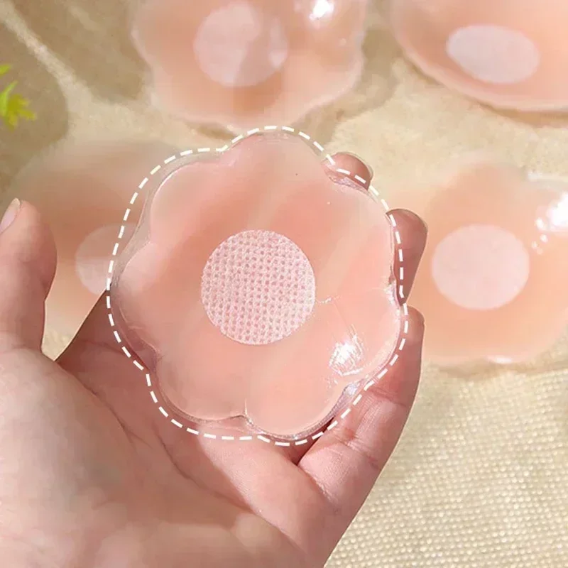 Silicone Nipple Cover Reusable Women Bra Sticker Breast Petal Strapless Lift Up Bra Invisible Boob Pads Chest Pasties Intimates