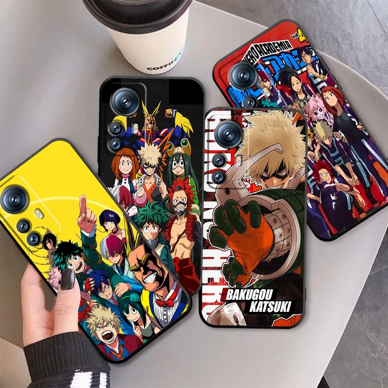 

M-My Hero A-Academia Anime For Xiaomi Mi 13T 13 12T 12 11T 11i 11 A3 10T 10 9 Pro Lite Ultra 5G Black Cover Phone Case