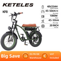 KETELES KF8 electric bicycle 1000W--2000W Dual Motor 48V 23AH lithium battery  20 inch adult Mountain off-road E-Bike