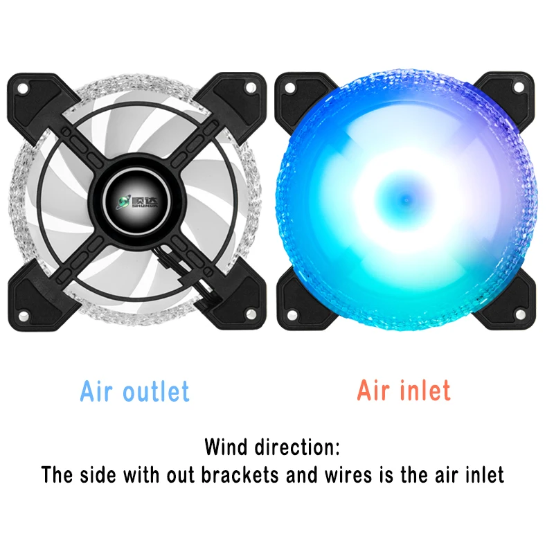 Imagem -05 - Iwongou-pc Ventilador de Refrigeração Rgb Velocidade Ajustável Ajustar Kit Led Refrigerador do Computador Aura Sync Aura Sync 12v 120 mm