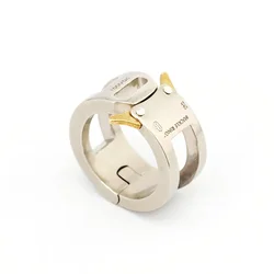 New 2023 Minimal Personalized Lock Ring Unisex Punk Style Ring Banquet Jewelry Accessories Gift