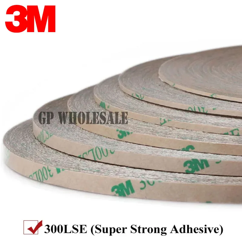 Promotion! 1mm/2mm/5mm/3mm/10mm Choose, 3M 300LSE Super Strong Double Sided Adhesive Heavy Duty Tape for LCD Lens Digitizer 55M