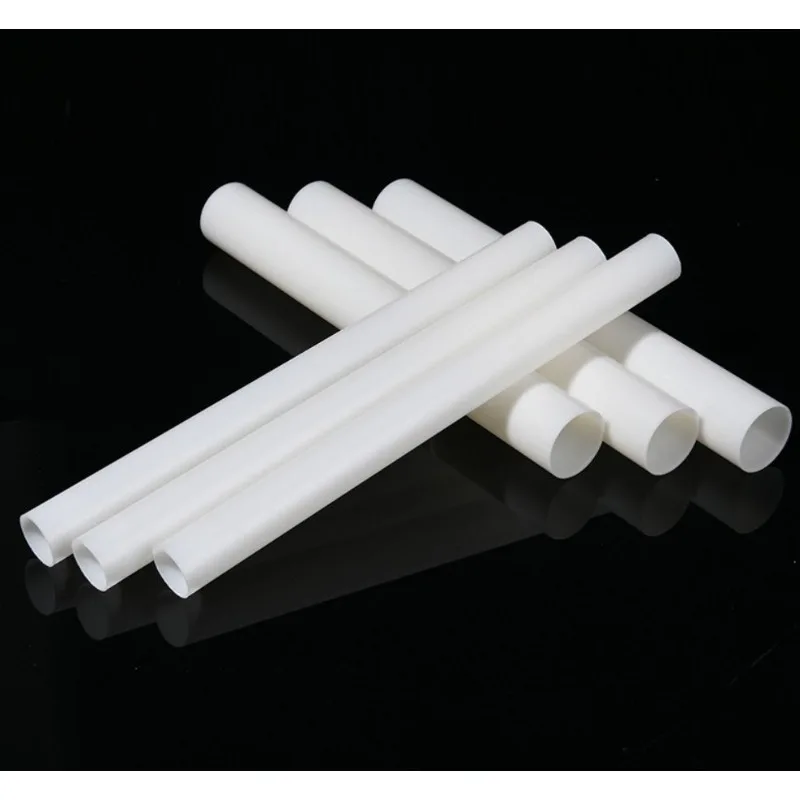 200mm High Temp Ceramic Hollow Tube, 4mm ID 8mm OD, Wear & Corrosion Resistant Insulating Pipe