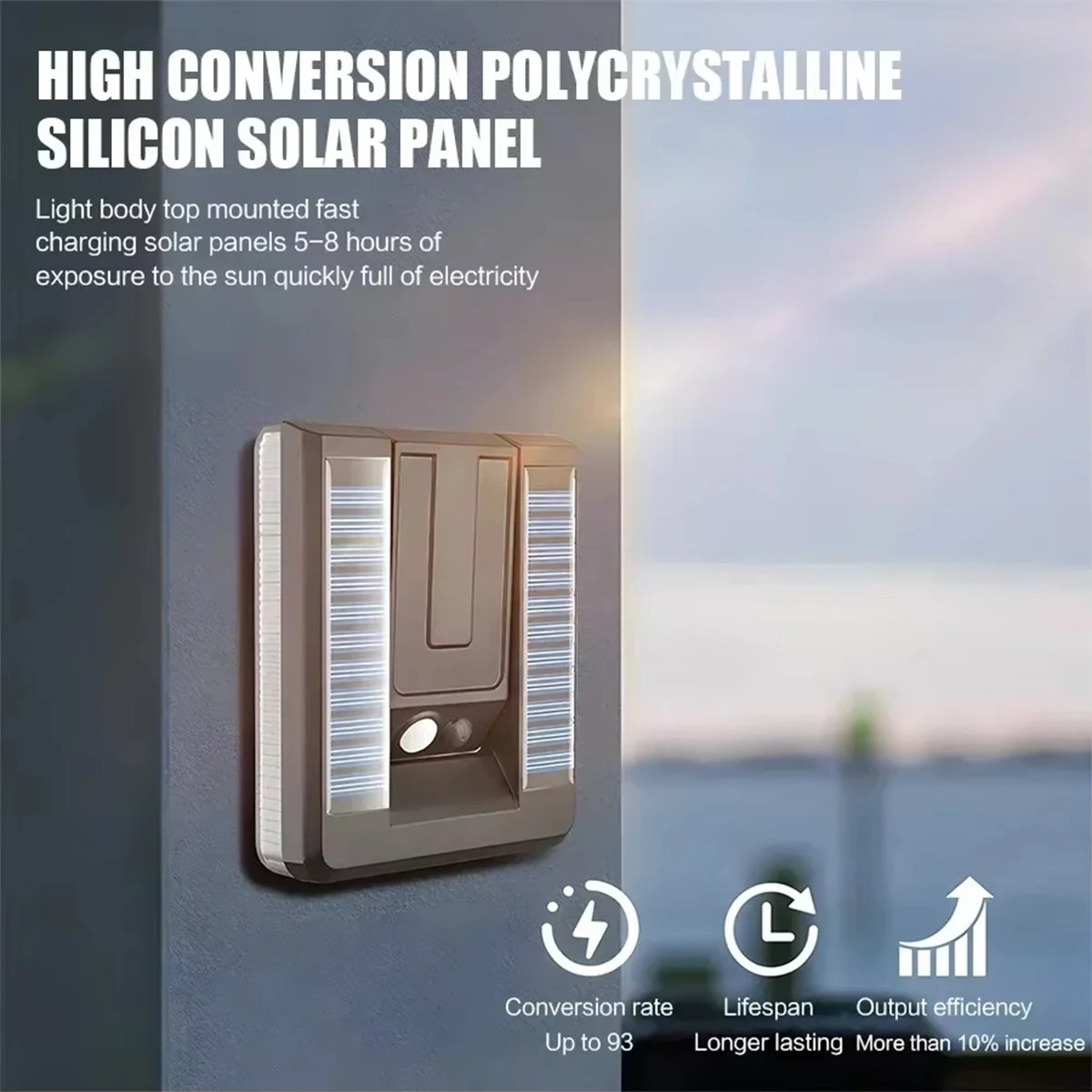 Solar Motion Sensor Foldable Led Wall Lamp Light Shed Lights Outside Waterproof Garage For Garden Outdoor Security Fence Powered