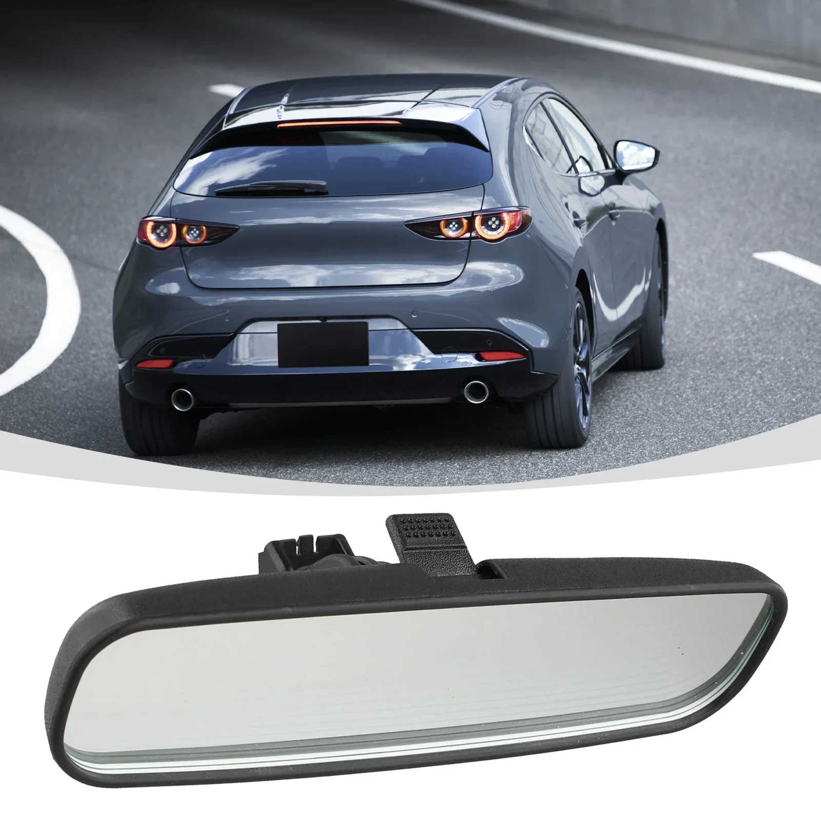 

1pc Interior Rear View Mirror For Mazda 3 5 2004-2007 BP4K-69-220 Black Color Easy Installation ABS Glass Interior Parts