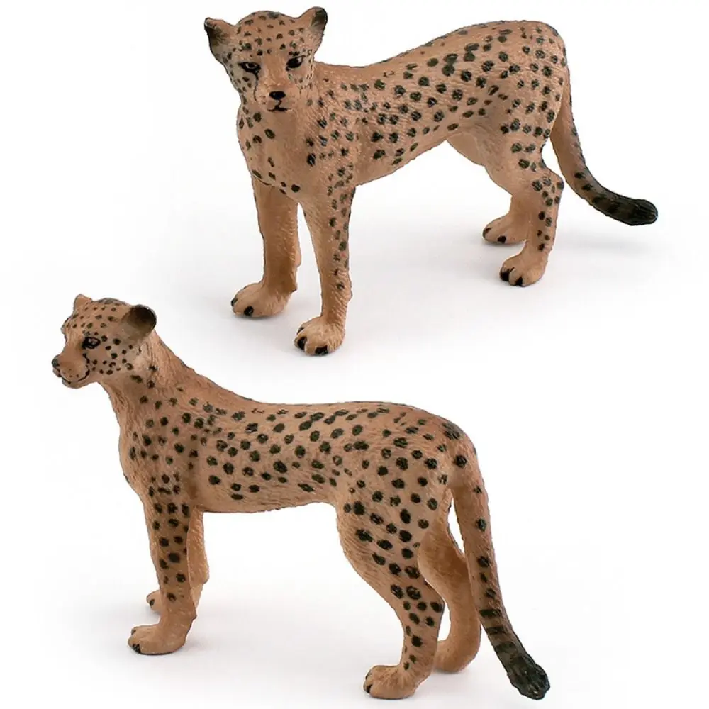 Realistic Leopard Action Figures Simulation Ornament Snow Leopard Model Educational Miniature Cheetah Leopard Figures Home Decor