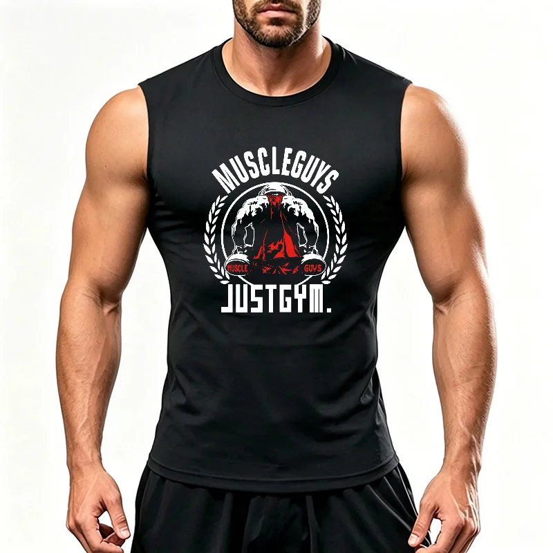 Men's Sleeveless Running Vests Quick-drying Sports Vest Breathable Gym Sports Shirt Sweat-absorbent Sportswear Running.