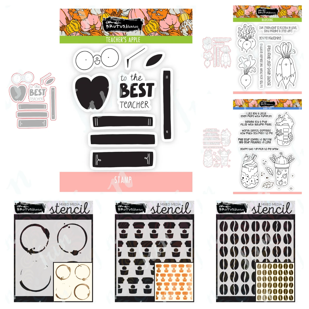 

Pumpkin Orange Spice Stamps and Metal Cutting Dies Sets for DIY Craft Making Greeting Card Scrapbooking Decoration Molds