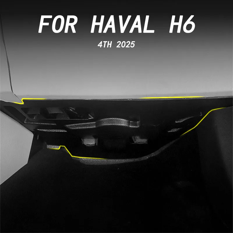 Car interior decoration accessories, passenger chassis protection plate, anti kick plate for HAVAL H6 4TH 2025