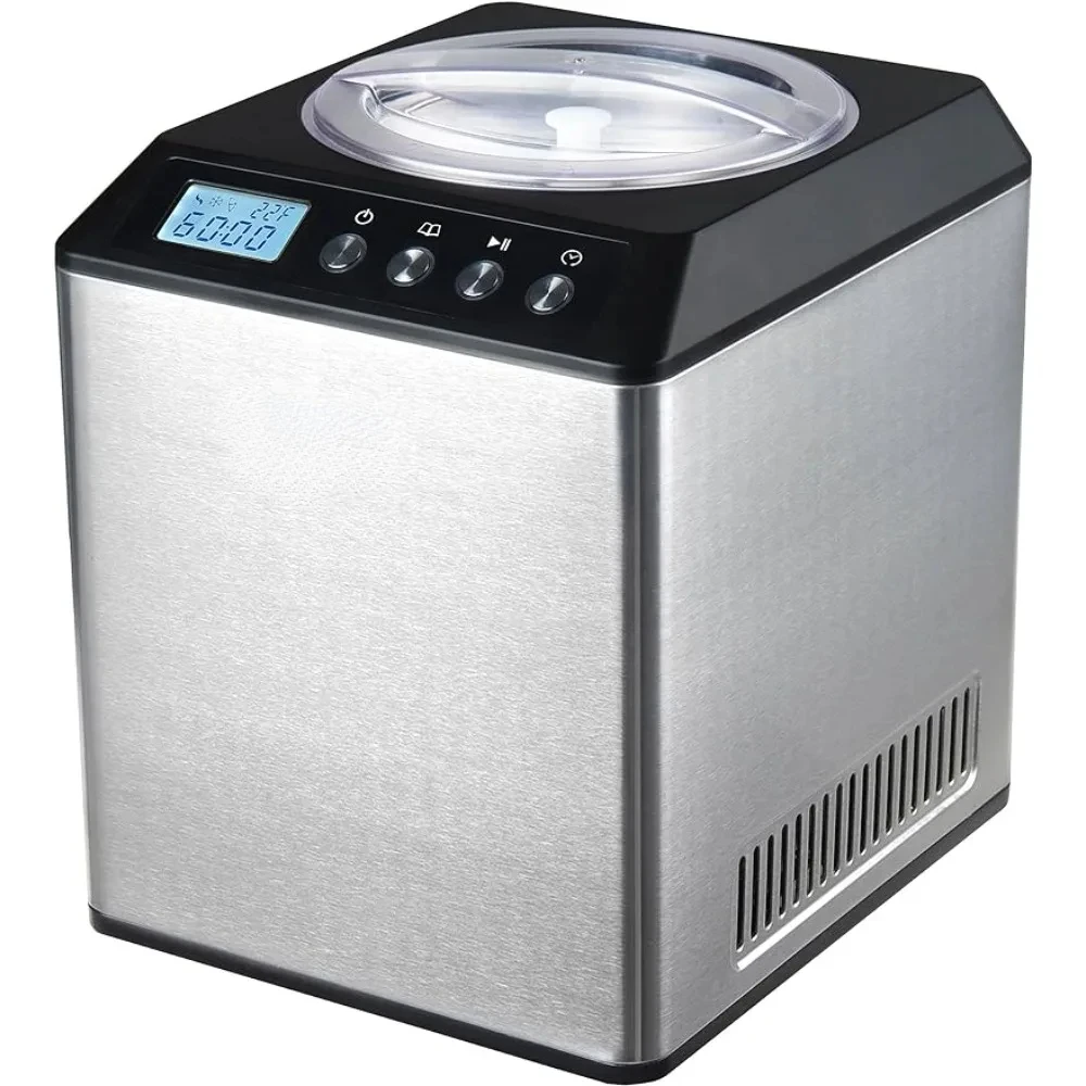 Hot sales ICM-201SB Upright Automatic Ice Cream Maker with Built-in Compressor, no pre-freezing, LCD Digital Display